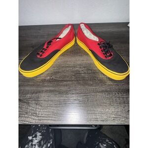 Vans x Disney Mickey Mouse Shoes Men's 7.5 Women's 9 Red Black Yellow Rare